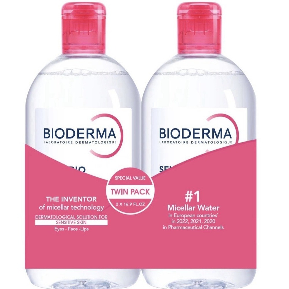 BIODERMA Sensible H2O Makeup Removing Micellar Water - Pack of 2 09/28‎ EXP